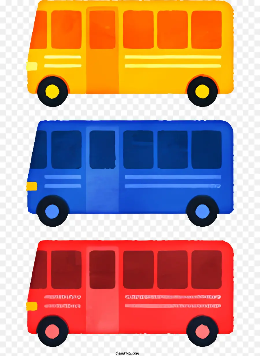 Otobüsler，Renk PNG