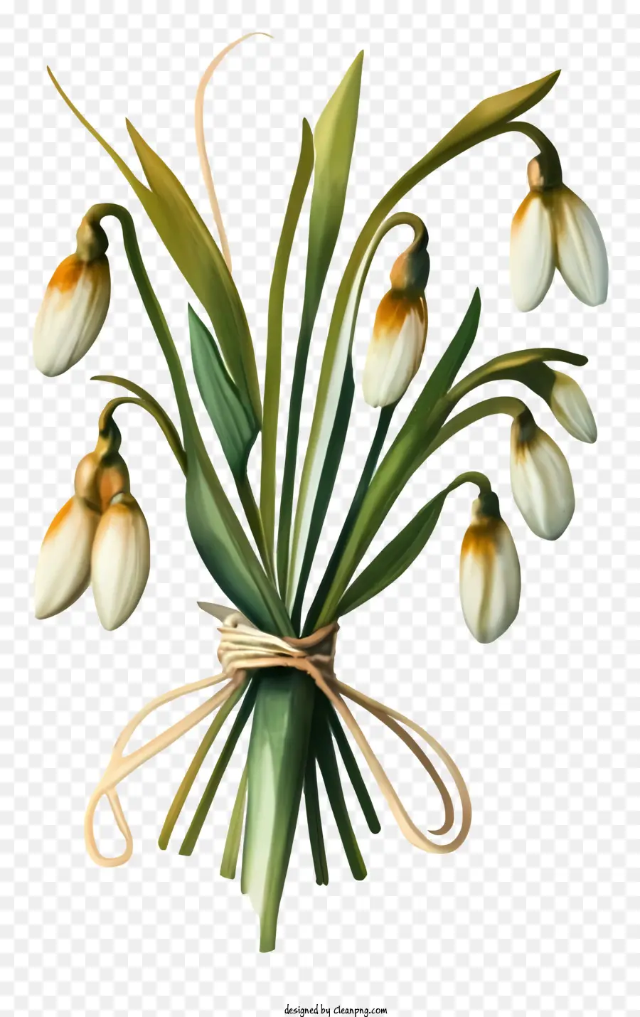 Karikatür，Beyaz çiçekler PNG