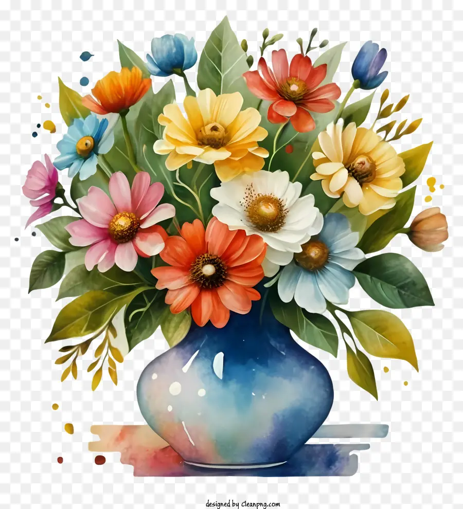 Karikatür，Renkli çiçekler PNG