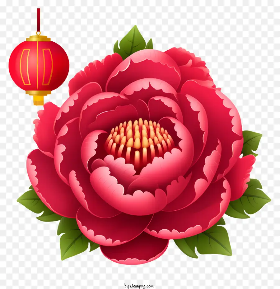 Çin Yeni Yılı Şakayık Emoji，şakayık çiçek PNG