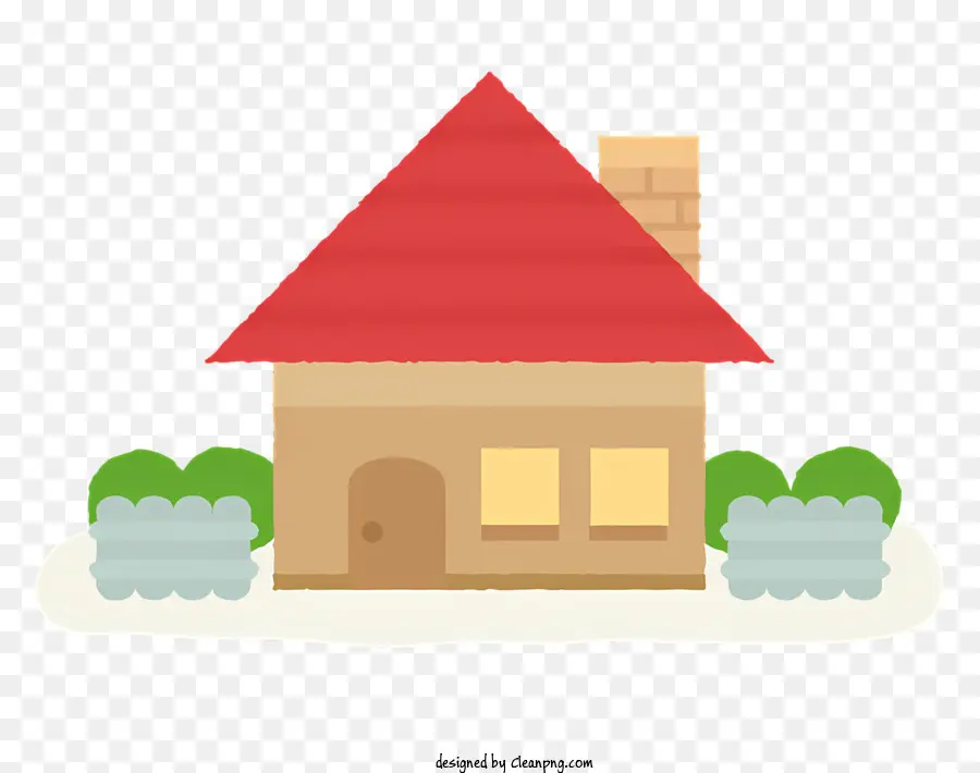 Küçük Ev，Kırmızı çatı PNG