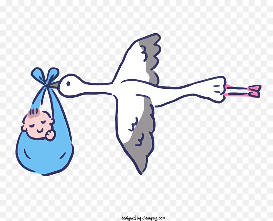Bebek Taşıyıcı，Stork Taşıyan Bebek PNG