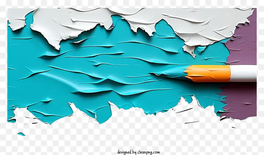 Çok Renkli Boyalar Yırtık Kağıt，Kağıt Kesici PNG