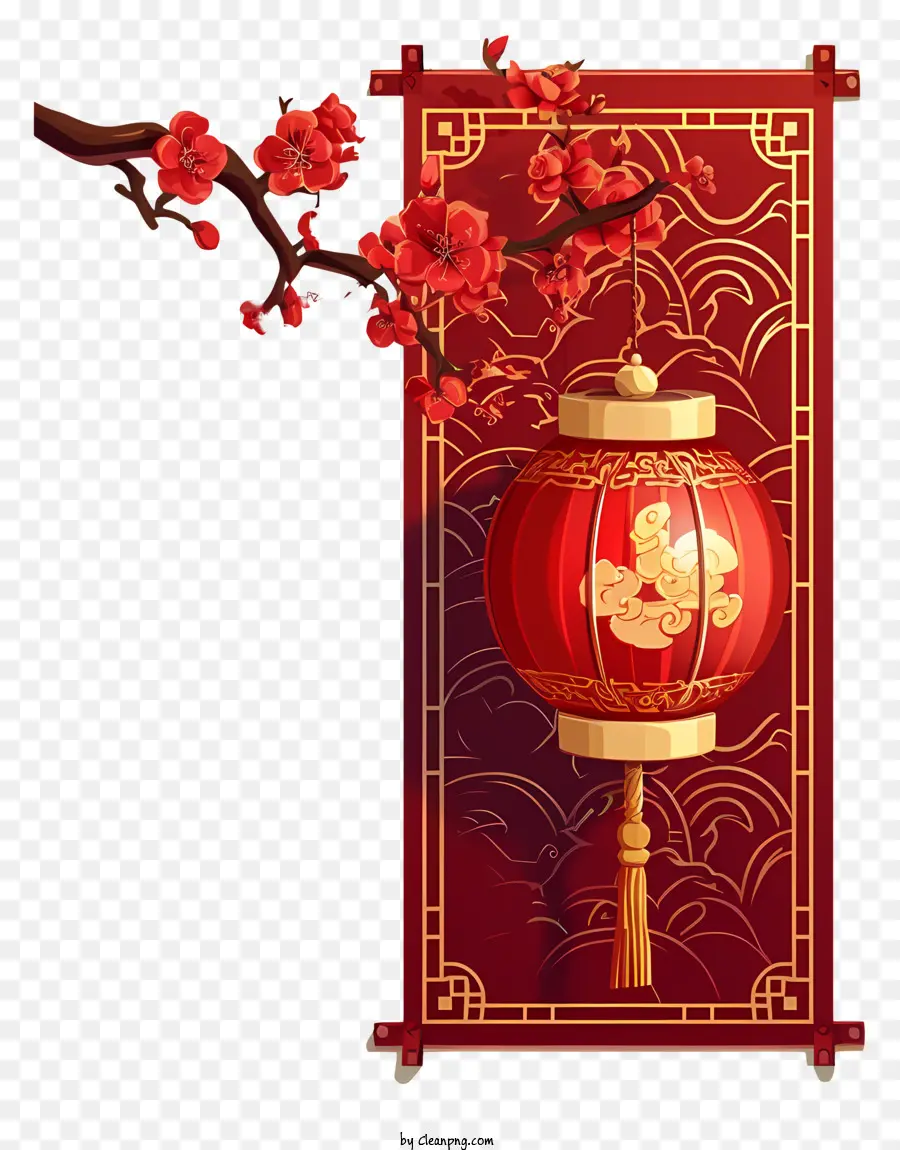 Çin Yeni Yılı，Çin Kırmızı Fener PNG
