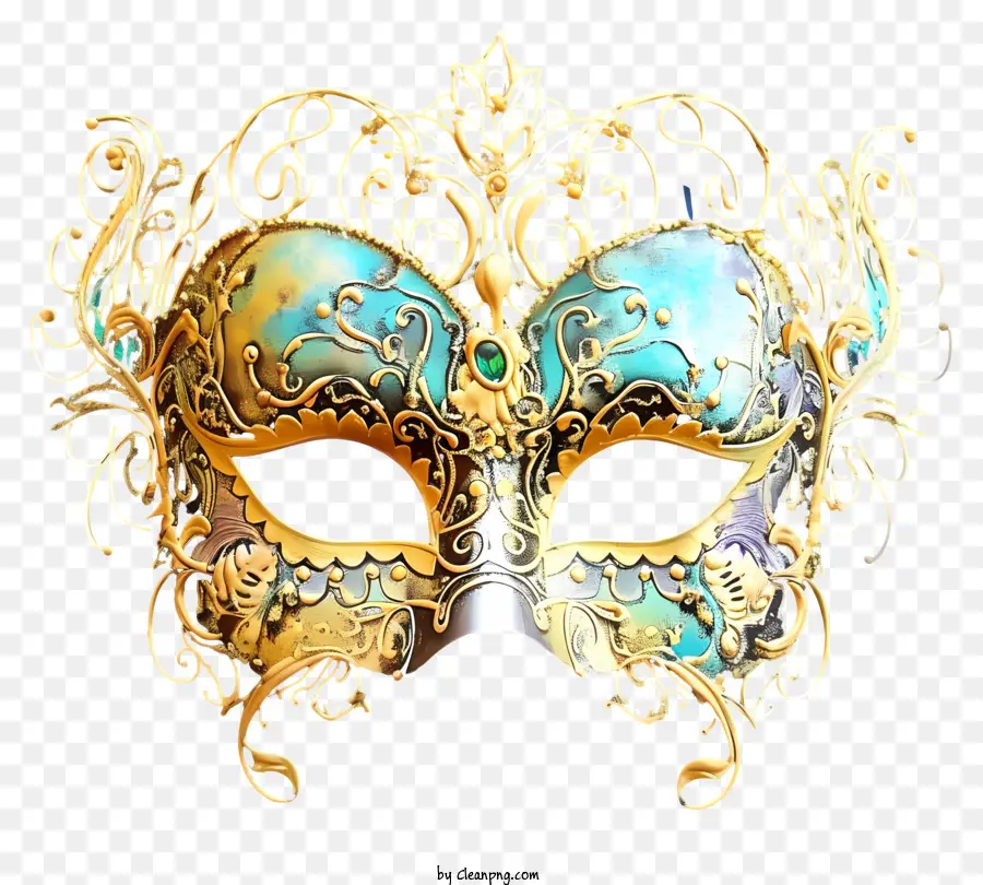 Pastel Karnaval Maskesi，Yaldızlı Maske PNG