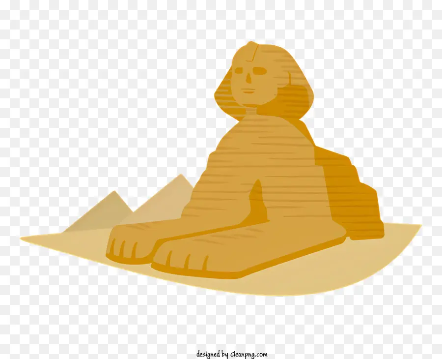 Sfenks Heykeli，Sarı Kil Veya Taş PNG