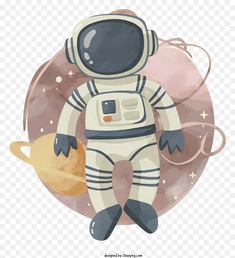 Karikatür，Uzaydaki Astronot PNG