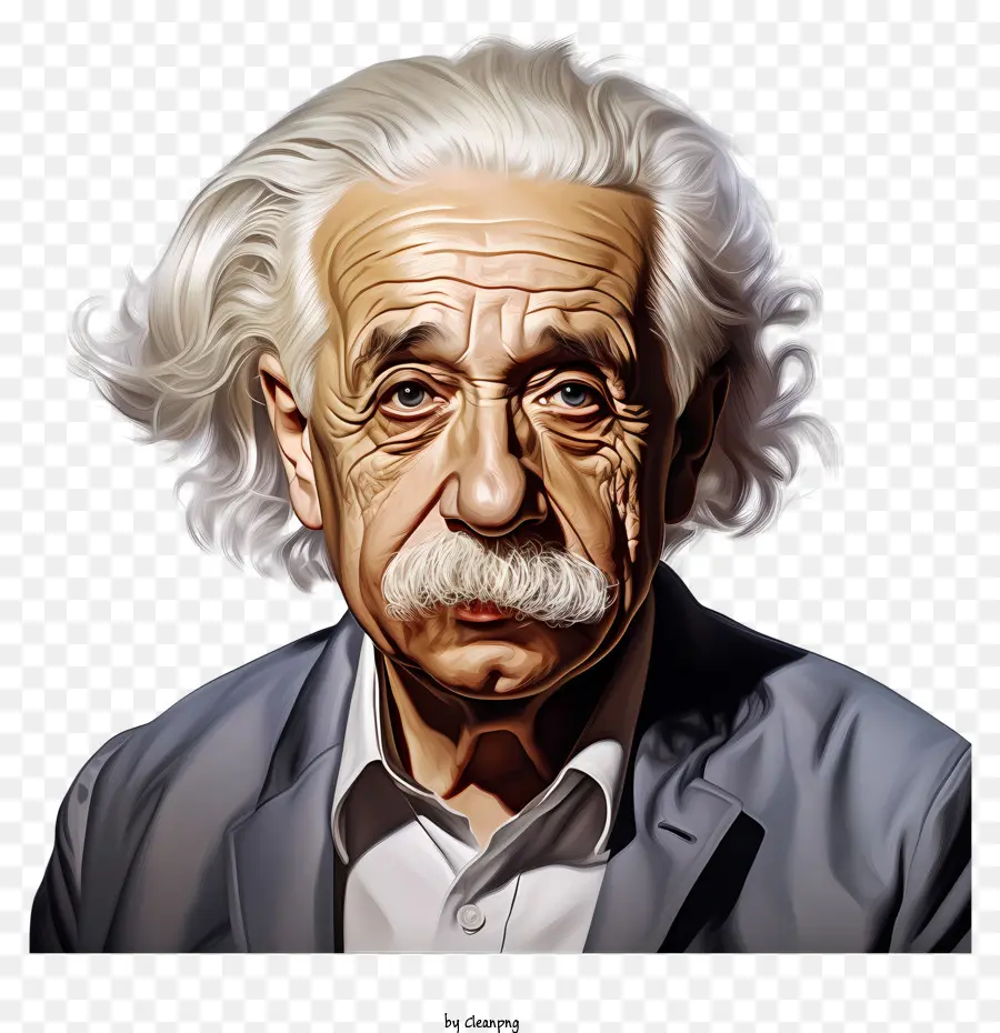 Düz Albert Einstein Portresi，Einstein PNG