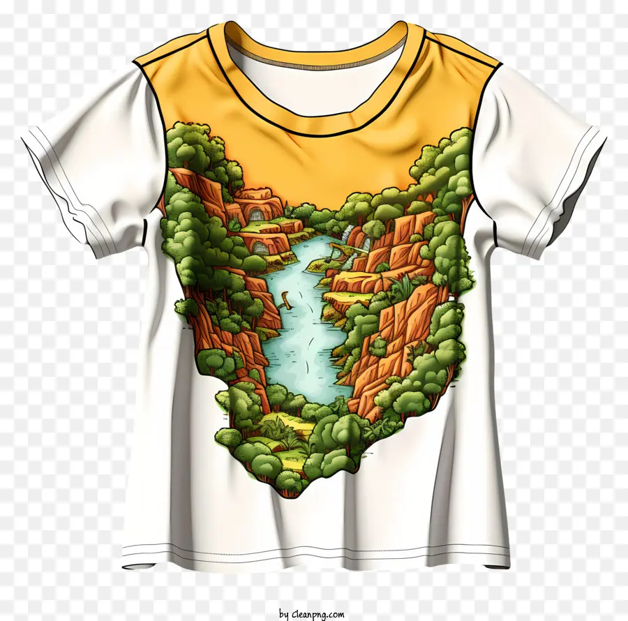 Gerçekçi 3d Tarzı Tişört，Dağ Gömlek PNG