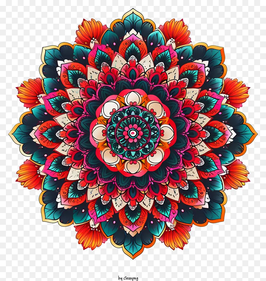 Mandala，çiçek Desenli PNG