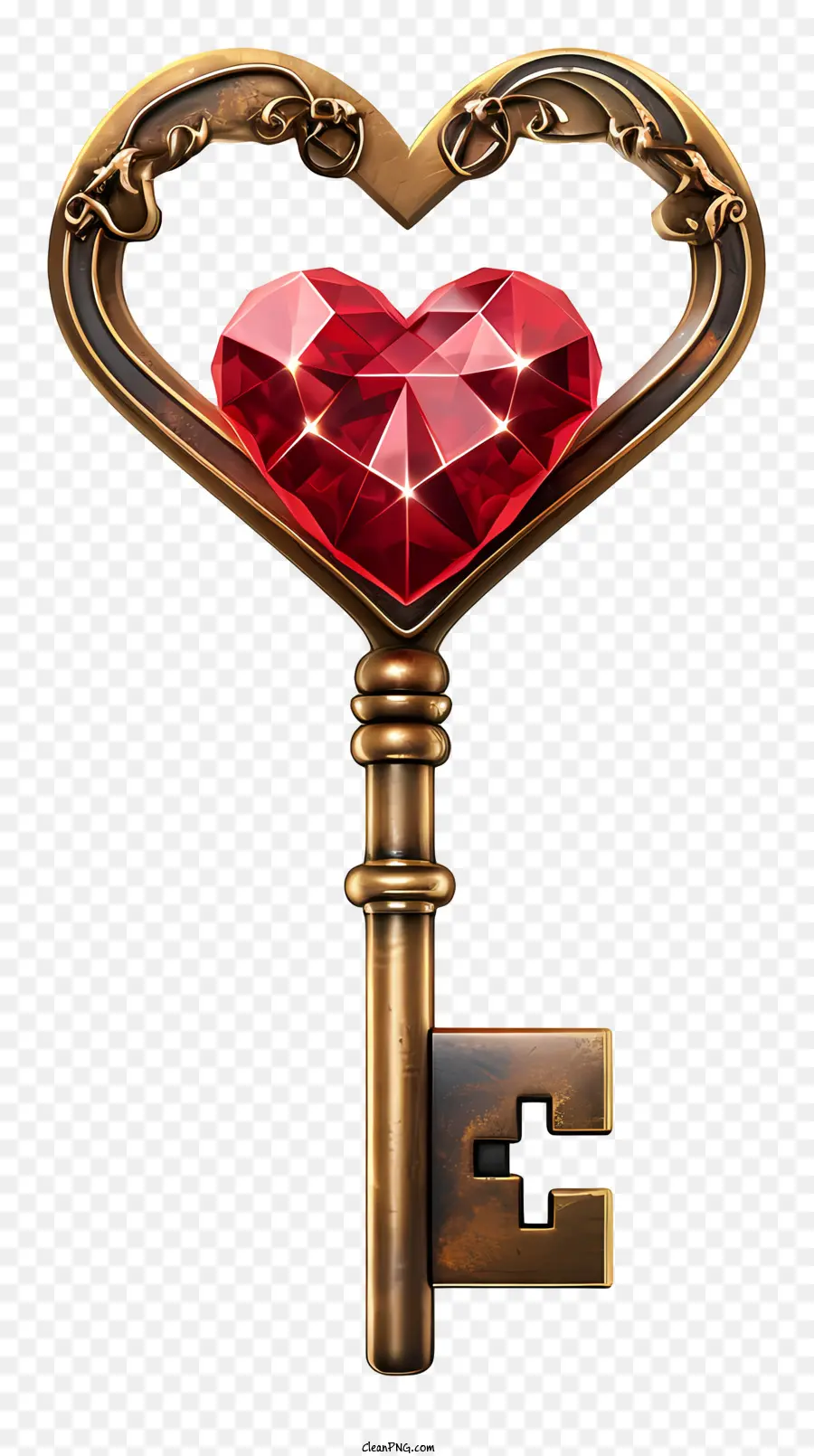 Sevgililer Günü Anahtarı，Kalp şeklindeki Anahtar PNG