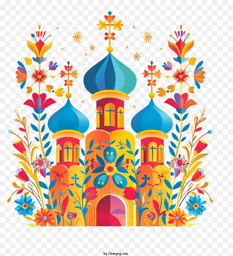Ortodoks Yeni Yılı，Süslü Kilise PNG