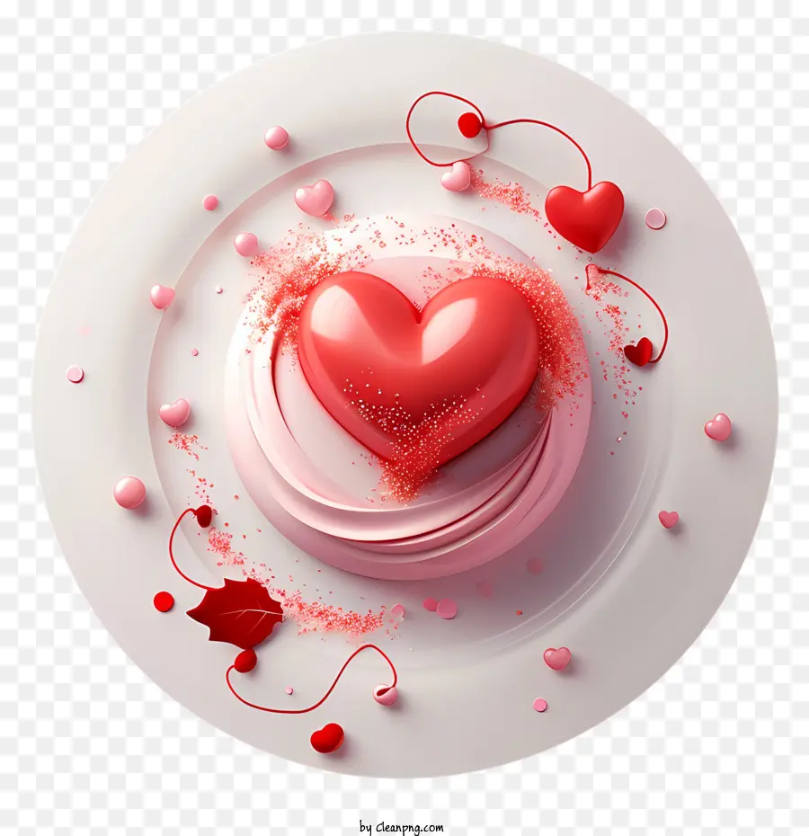 Sevgililer Tatlısı，Heartshaped Pasta PNG