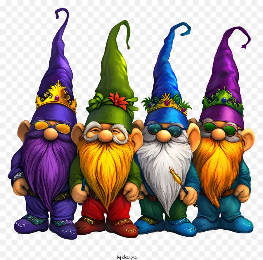 Mardi Gras Gnome，Cüceler Grubu PNG