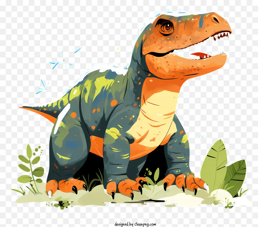 Düz Dinozor，çizgi Film Dinozor PNG
