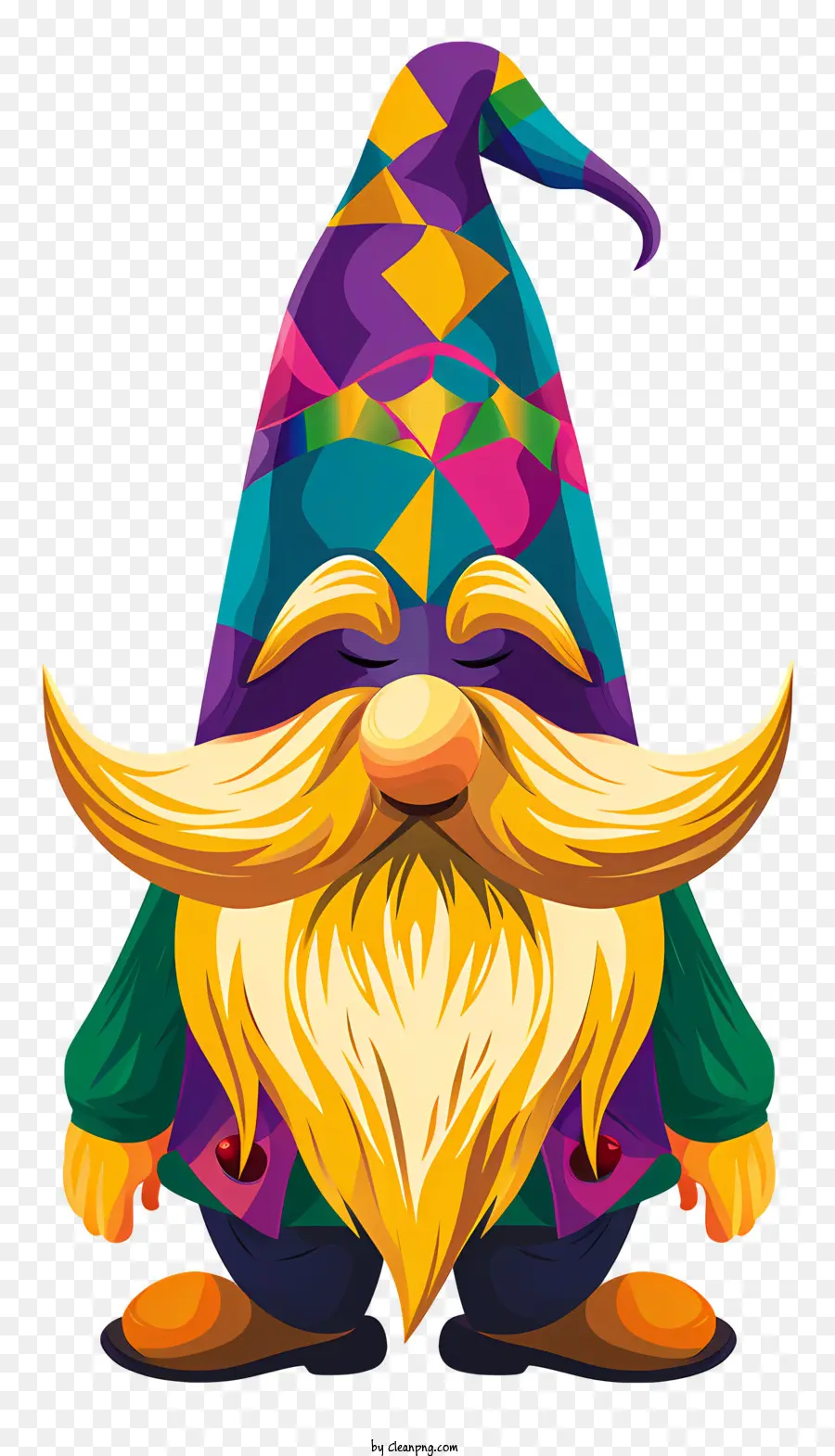 Mardi Gras Gnome，Renkli Cüce PNG