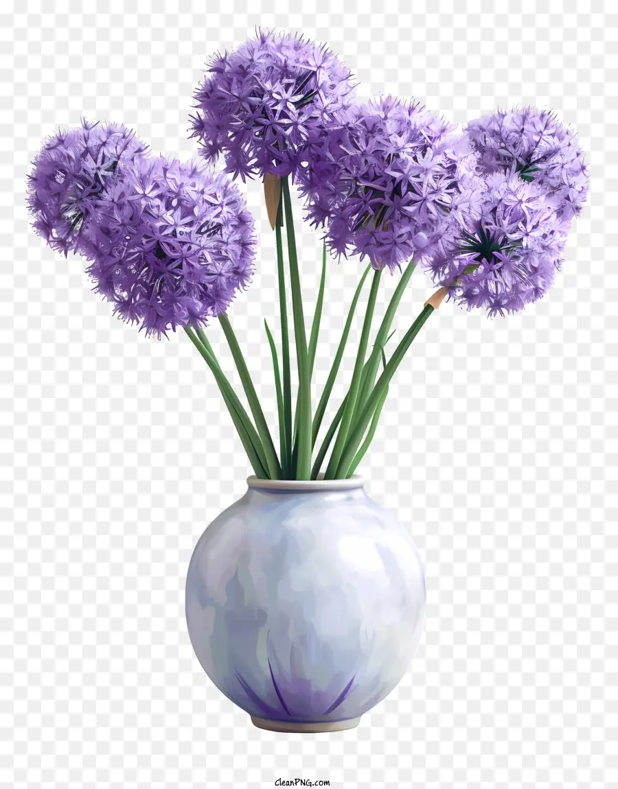 Sarımsak Dev，Mor çiçekler PNG