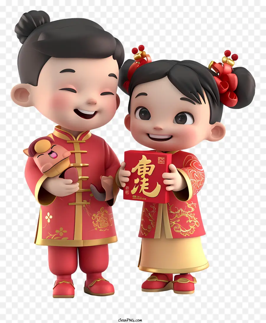 Çin Yeni Yılı，çizgi Film Karakterleri PNG