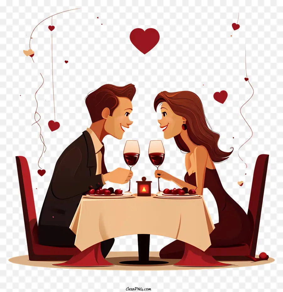 Romantik Bir Akşam Yemeği，çift PNG