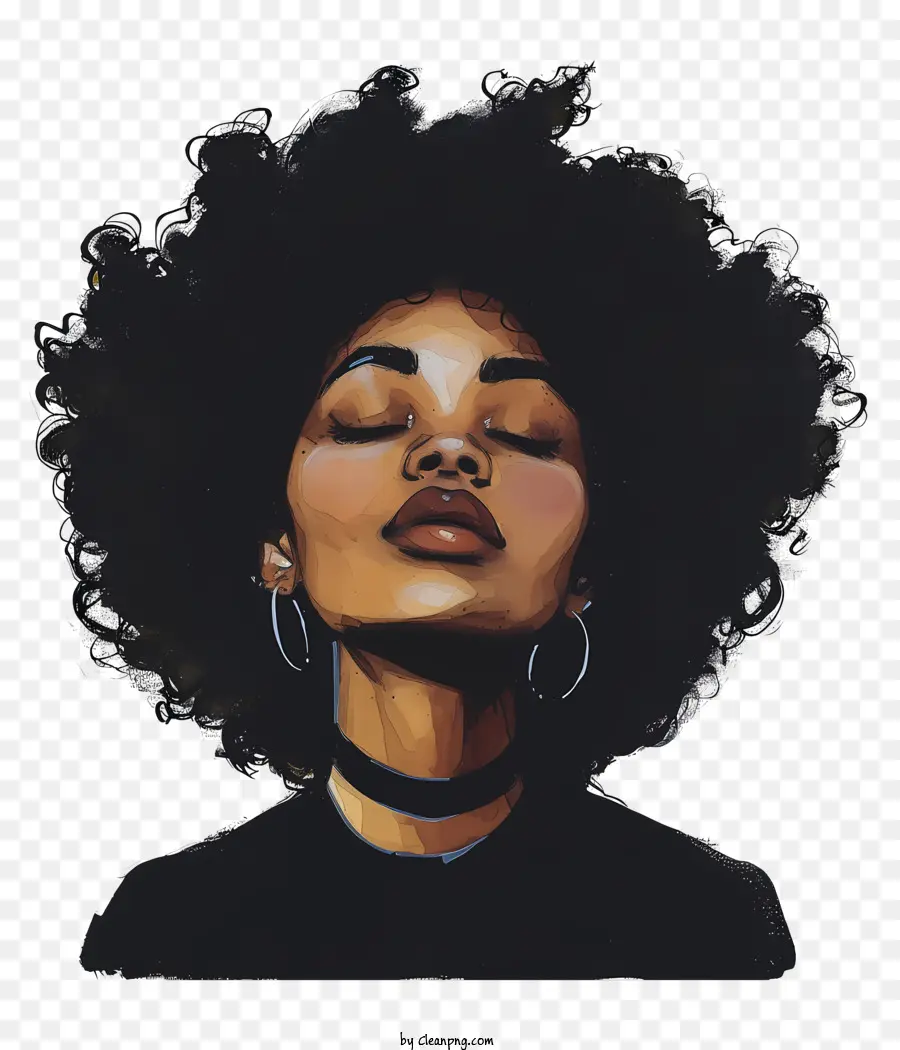 Siyahi Tarih Ayı，Afro Saç Modeli PNG