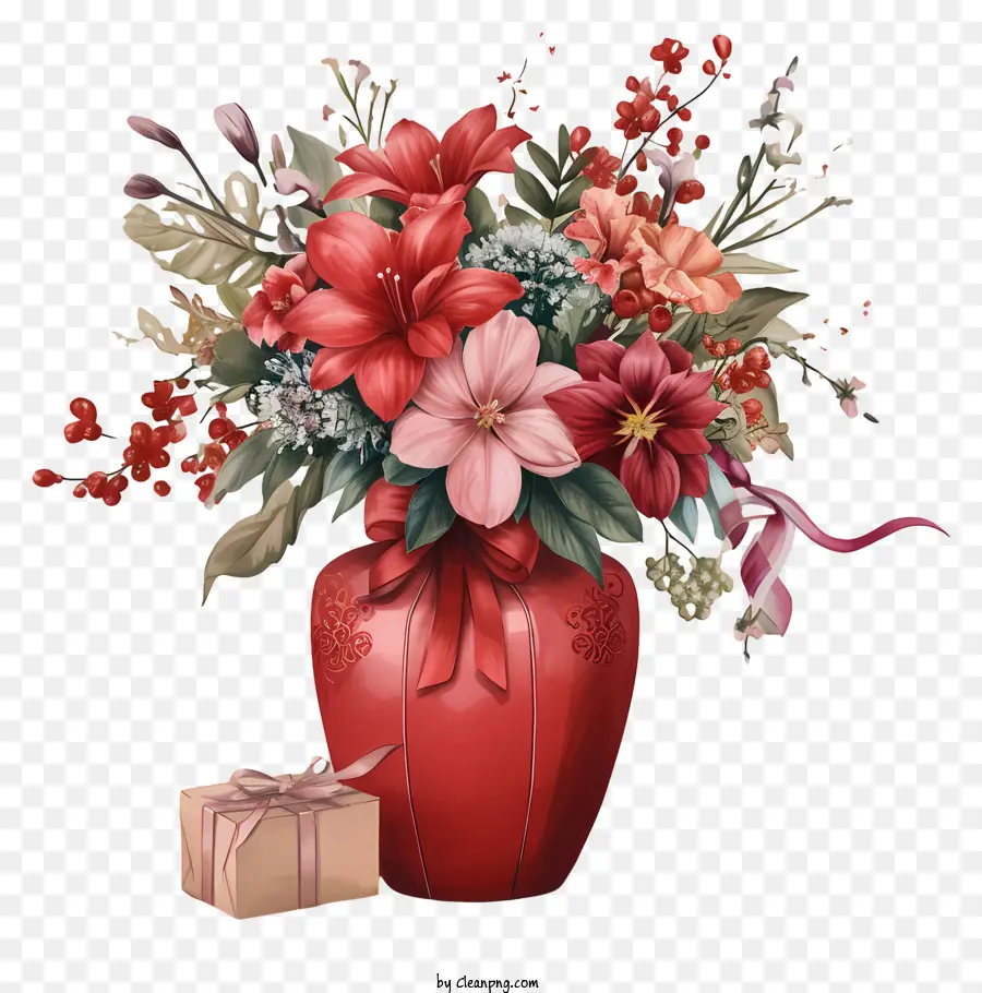 Sevgililer，çiçek Tasarımı PNG