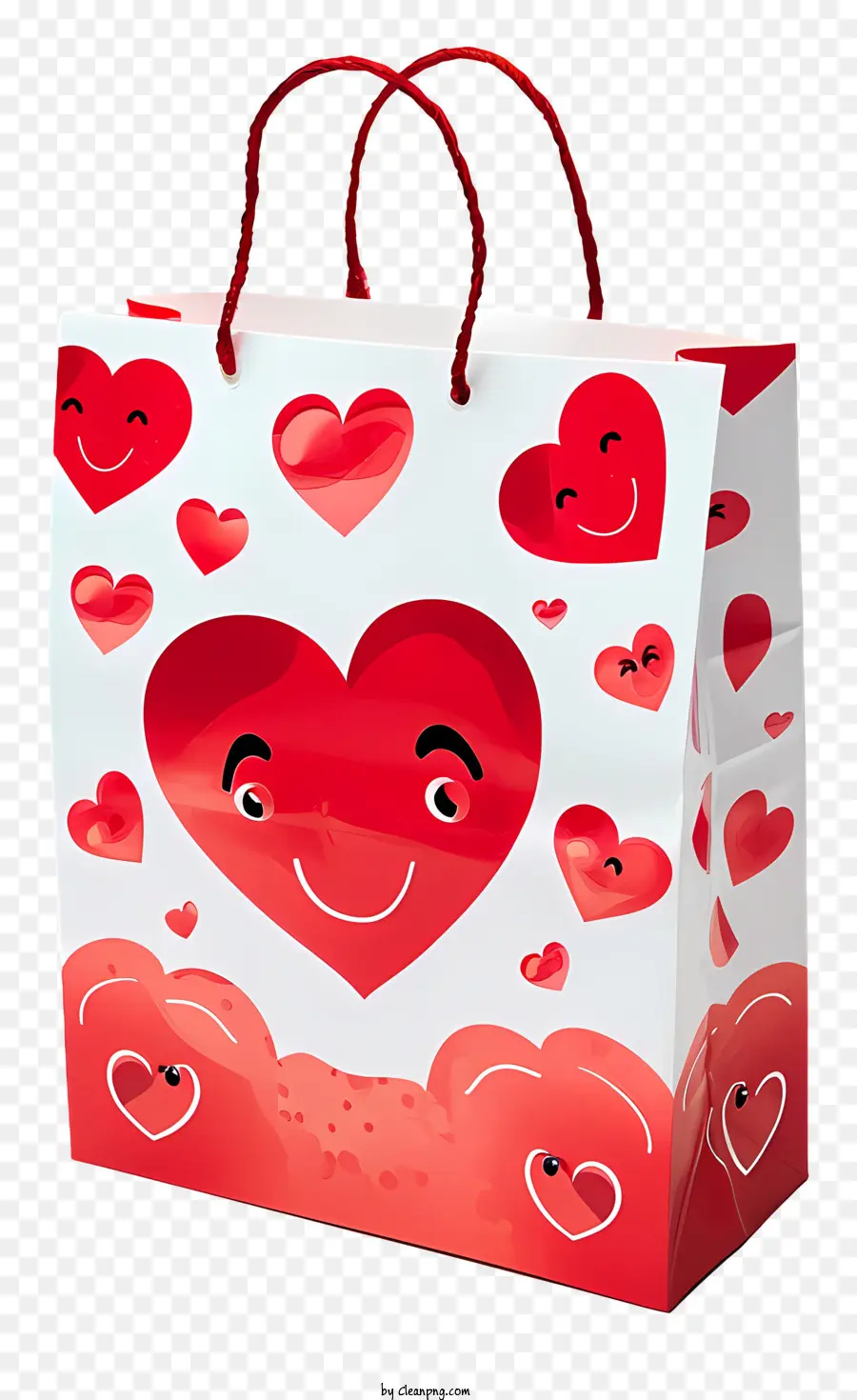 Sevgililer Hediye Çantası，Kırmızı Alışveriş çantası PNG