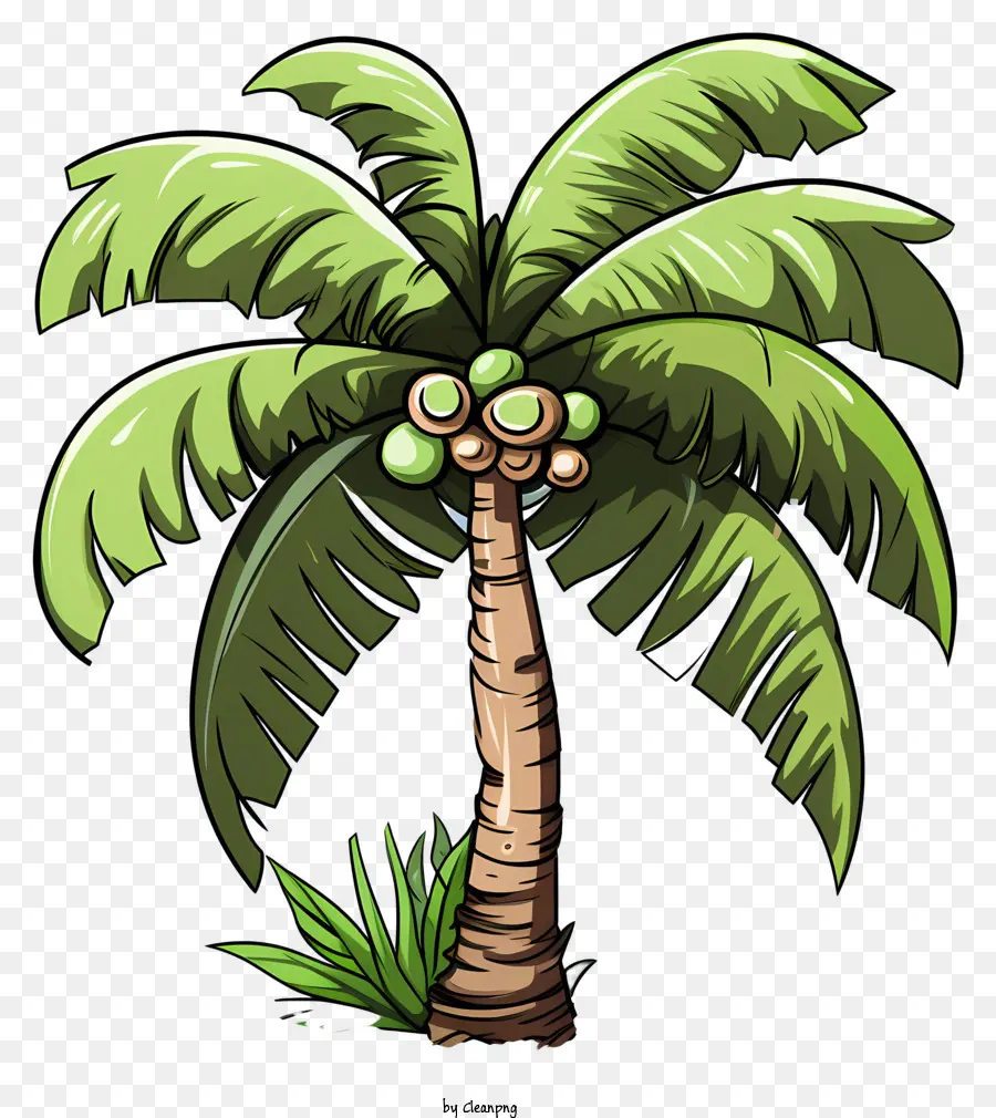 Elle çizilmiş Hindistancevizi Ağacı，Palmiye Ağacı PNG