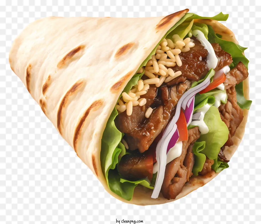 Gerçekçi 3d Shawarma，Tako PNG