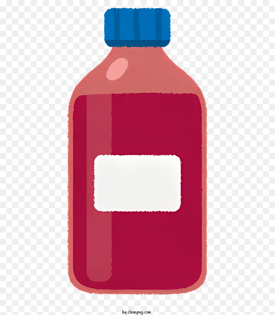 Kırmızı Plastik şişe，Beyaz Etiket PNG
