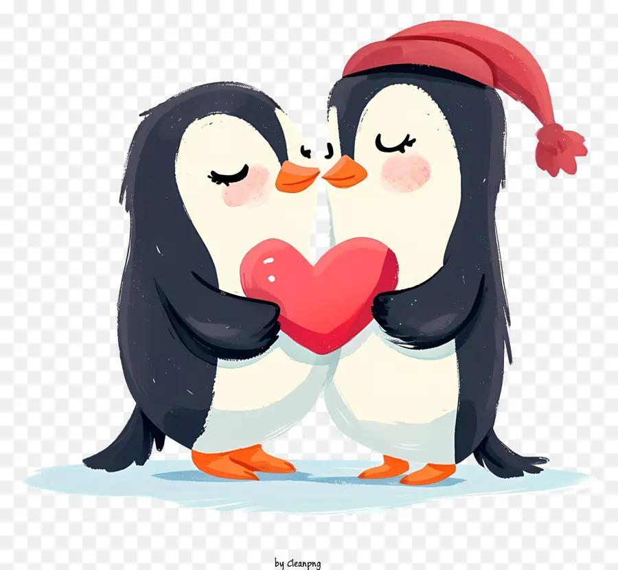 Düz Sevgililer Günü Pengueni，Penguenler PNG