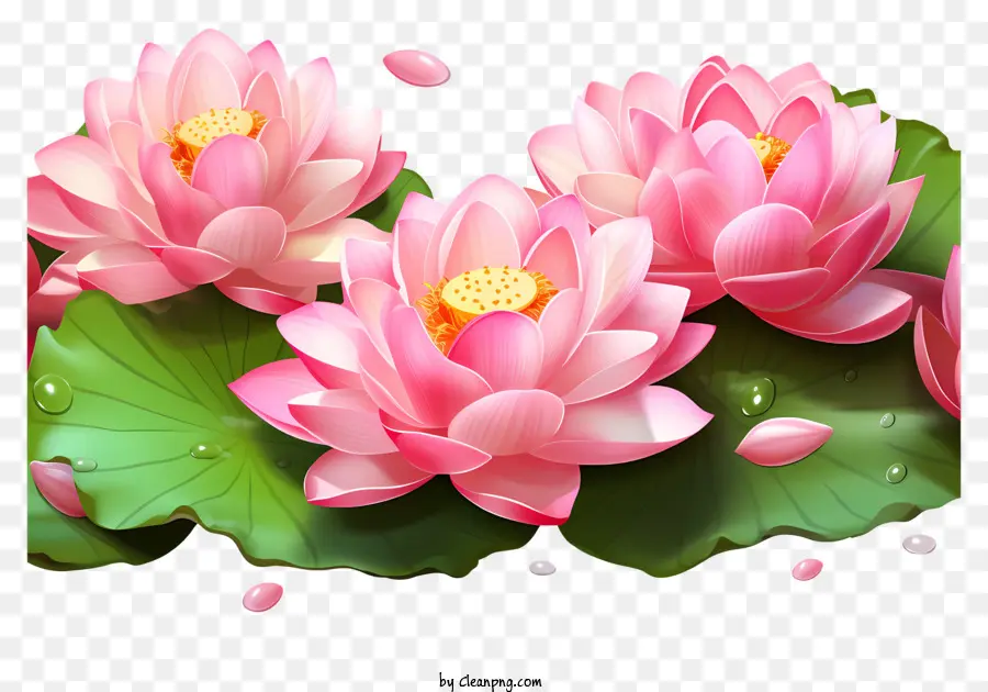 Düz Lotus çiçeği，Nilüferler PNG