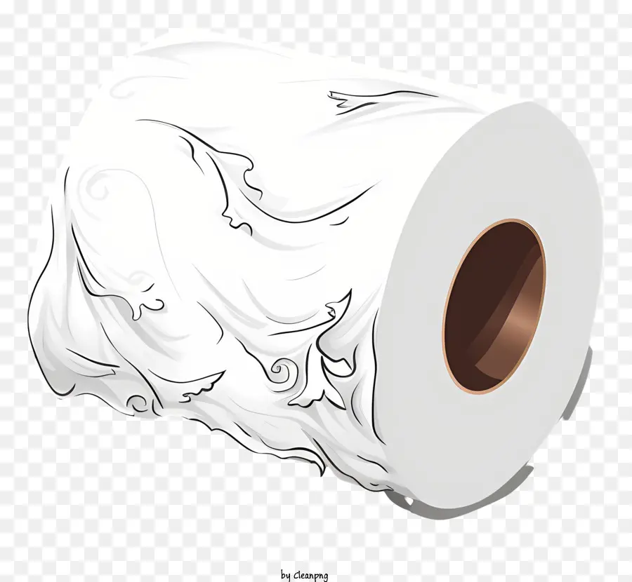 Elle çizilmiş Tuvalet Dokusu，Tuvalet Kağıdı Rulosu PNG