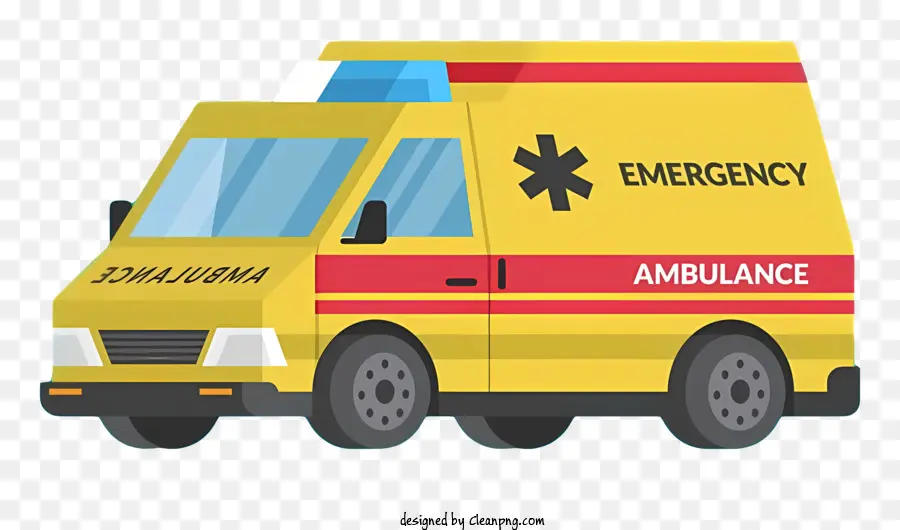 Karikatür Ambulans Arabası，Ambulans PNG