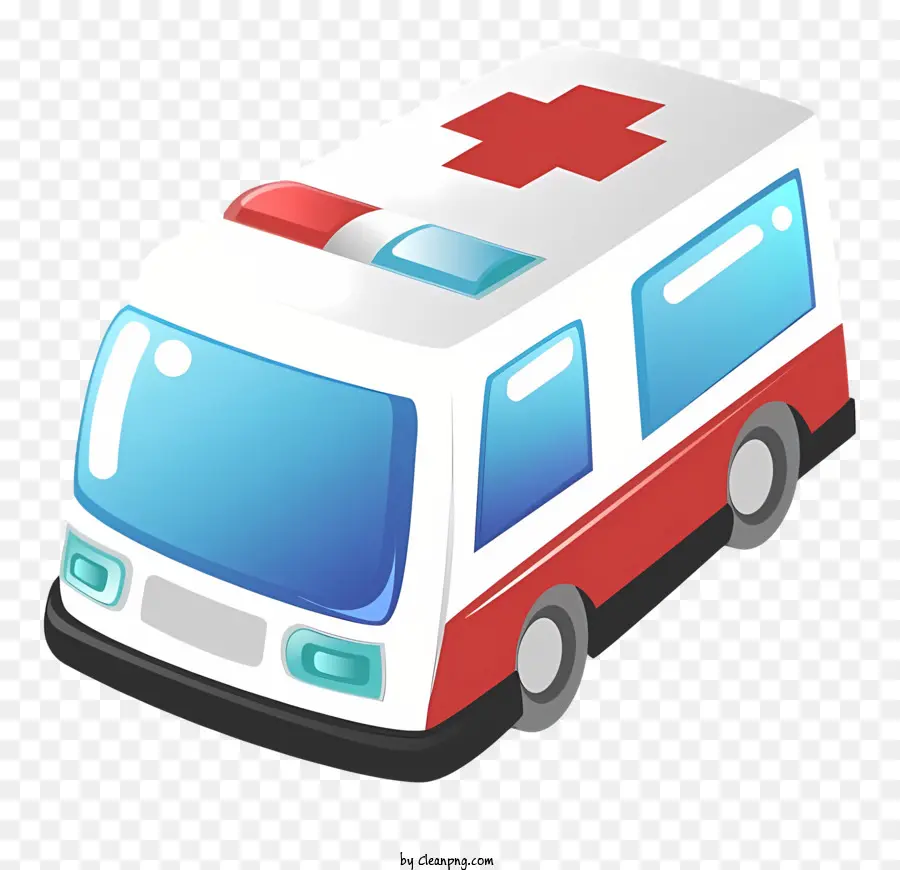 Karikatür Ambulans Arabası，Ambulans PNG