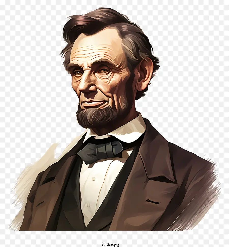 Gerçekçi Stil Abraham Lincoln，Akçay PNG