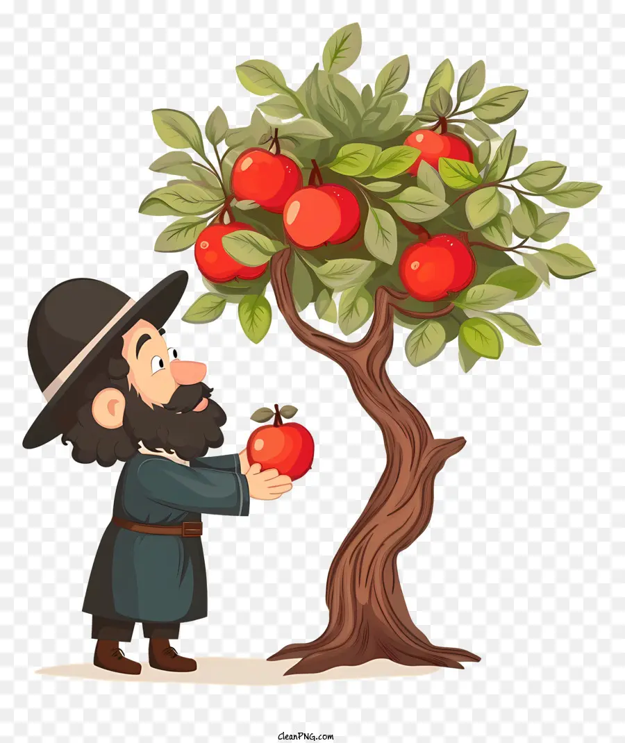 Tu B'shevat，Elma Ağacı Olan Adam PNG