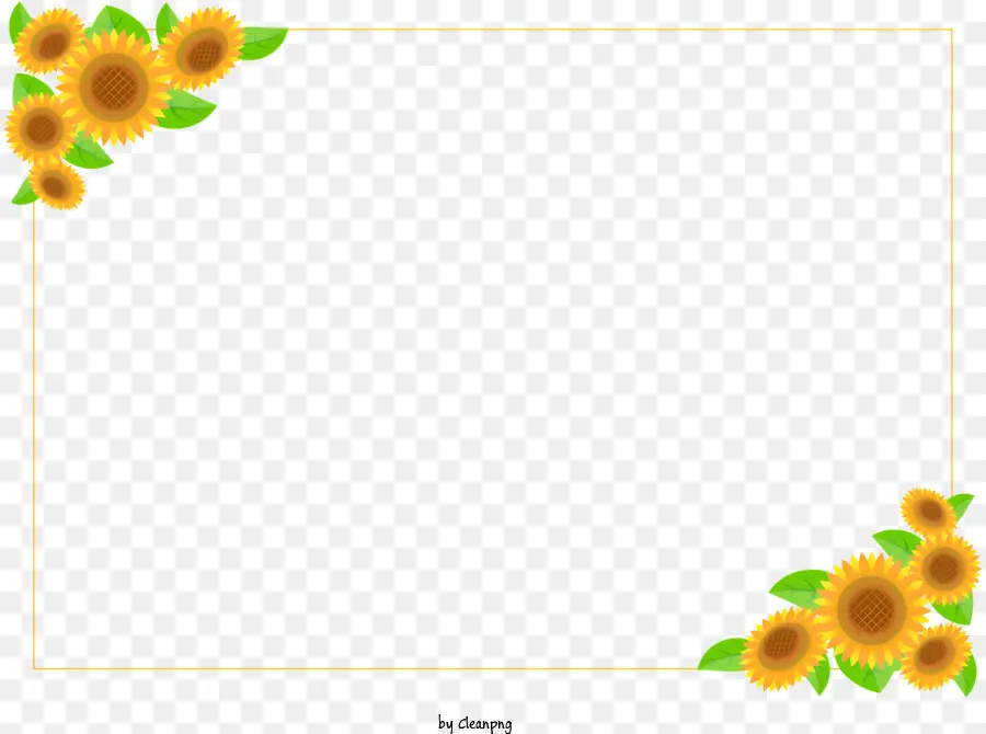 Ayçiçeği，Ayçiçeği Çerçevesi PNG