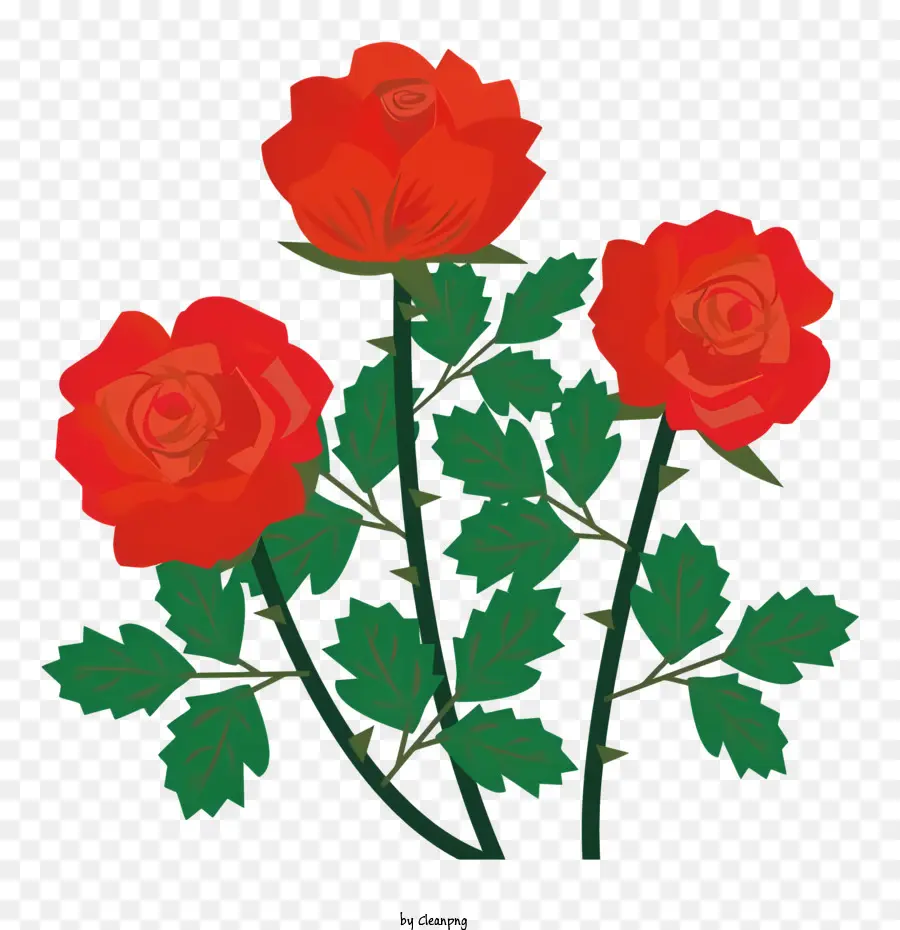 çiçek，Kırmızı Güller PNG