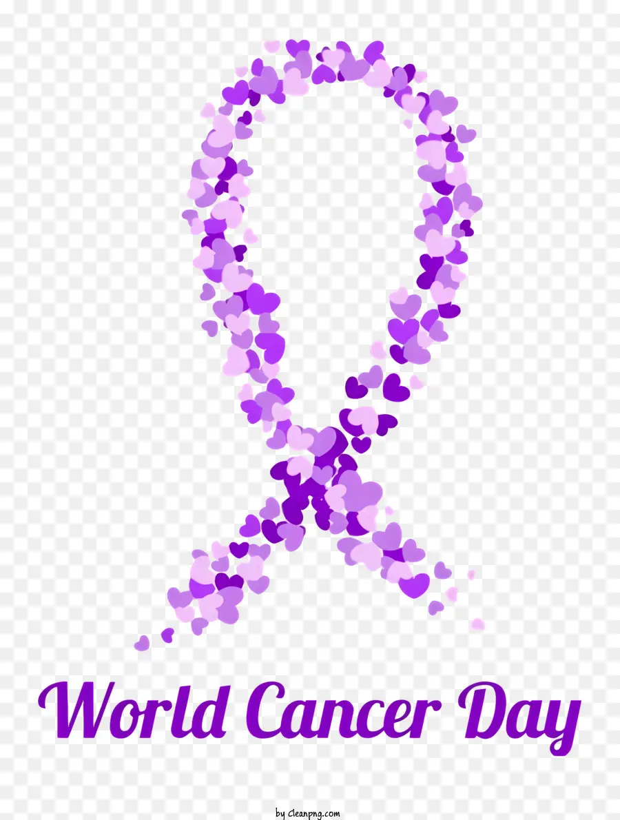 Dünya Kanser Günü，Mor şerit PNG