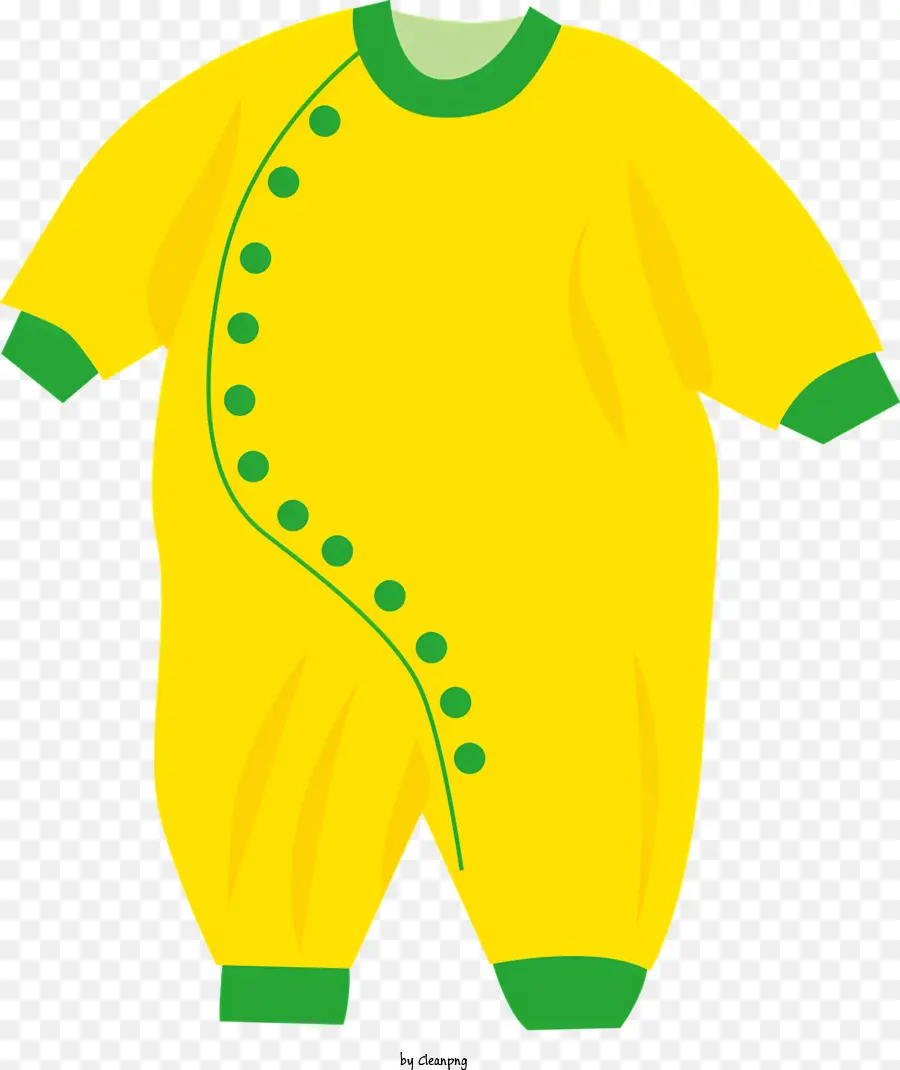 Bebek Romper，Sarı Ve Yeşil Bebek Romper PNG