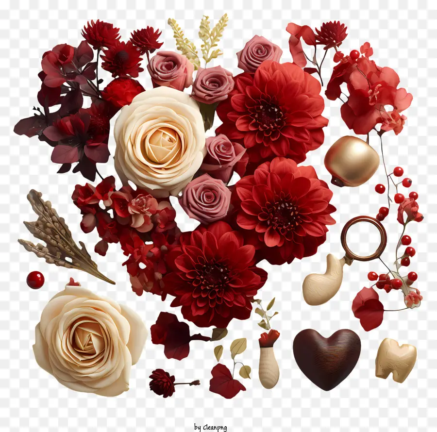 Sevgililer Günü，Çiçekler PNG