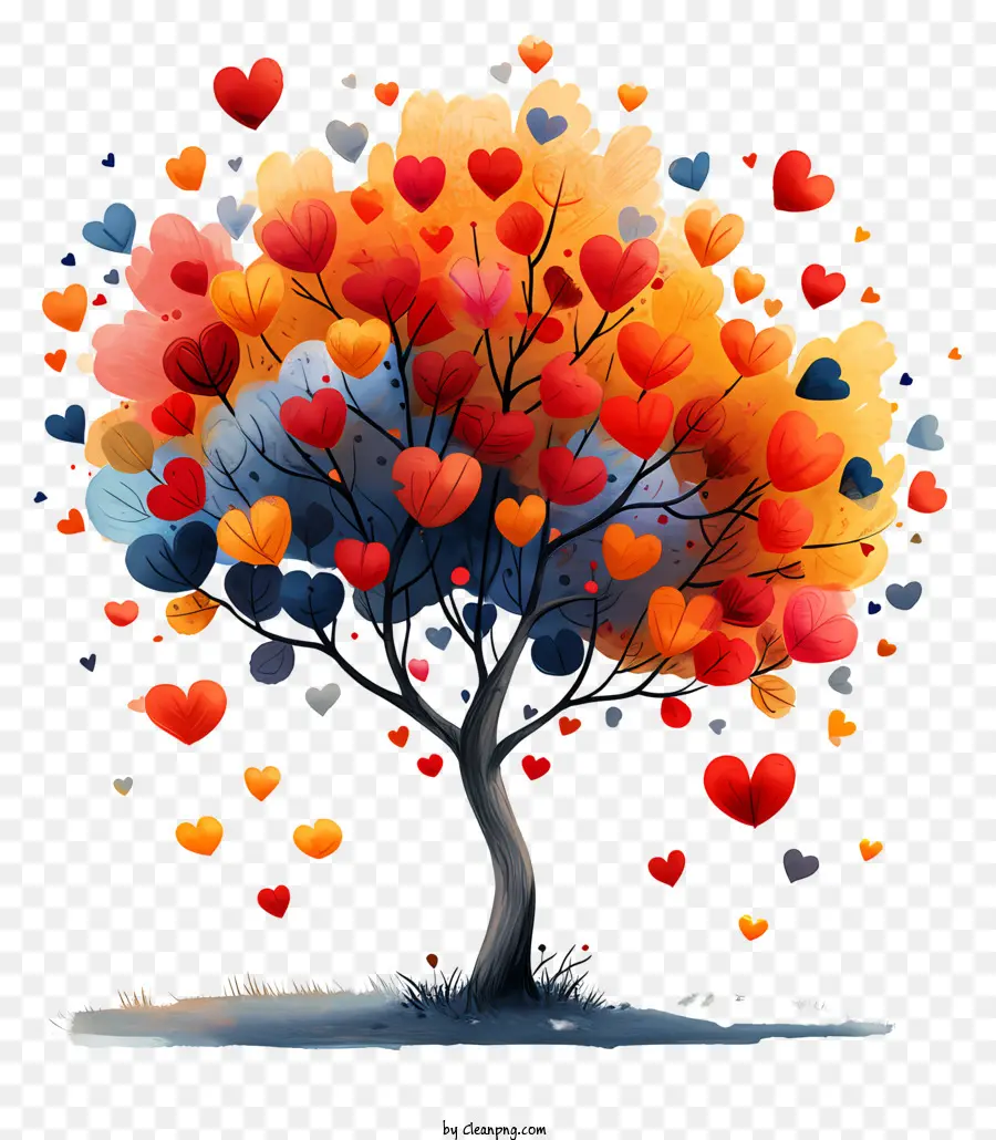 Ağaç Kalpler，Aşk PNG