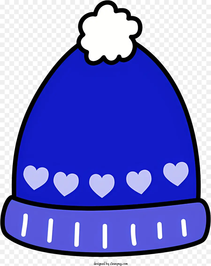 Knithat，Mavi örme şapka PNG