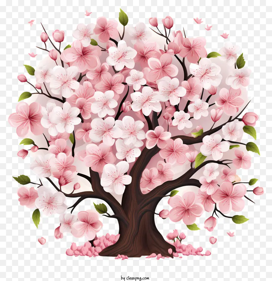 Sakura Çiçek Çerçevesi，Kiraz Ağacı PNG