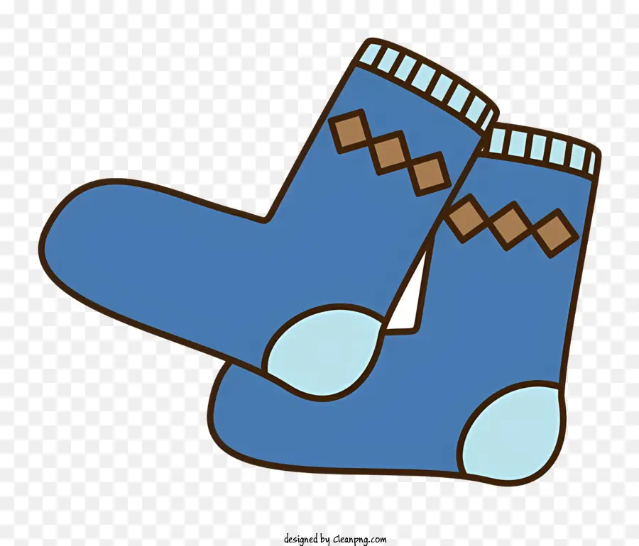 Mavi çorap，Kahverengi Taban PNG