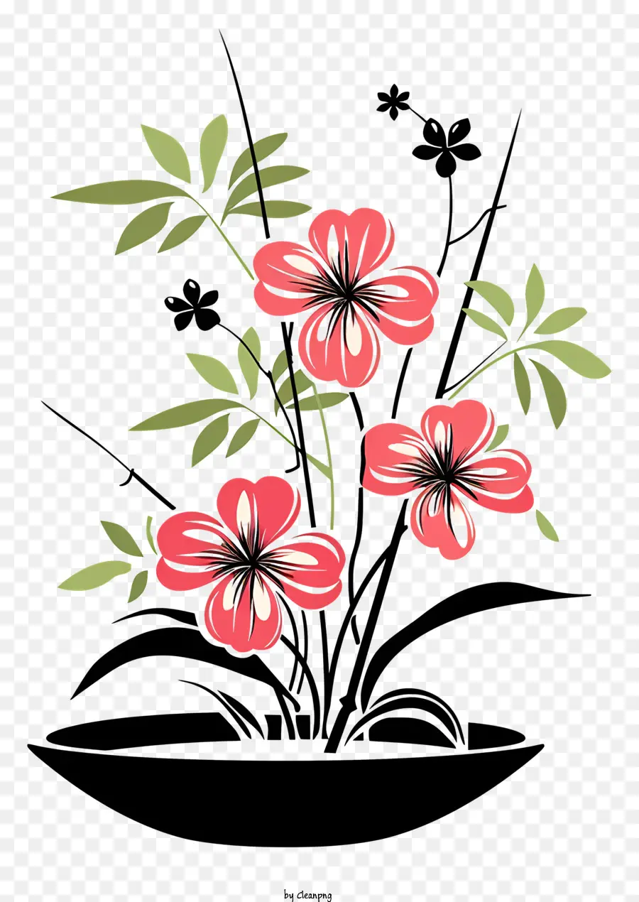 Zen çiçek Aranjmanı，Pembe çiçekler PNG