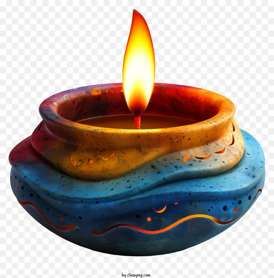 Diwali Lambası，Mum PNG