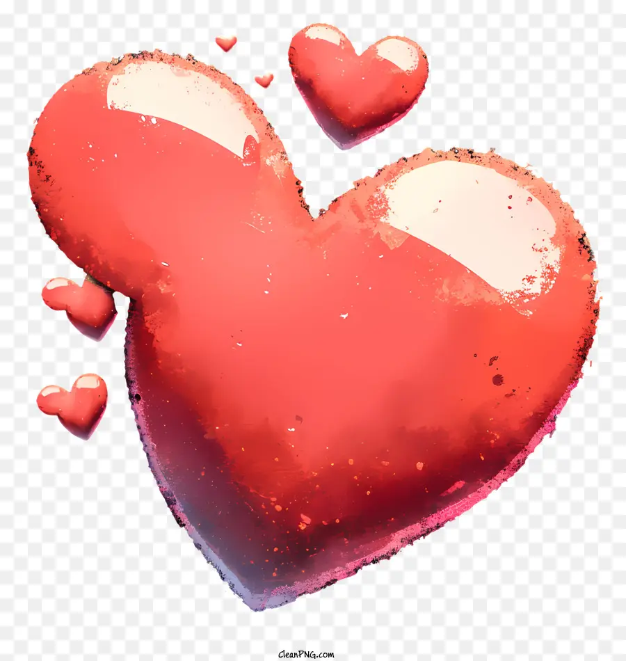 Gerçekçi Stil Kalp Emoji，Kalp şeklindeki Sanat PNG