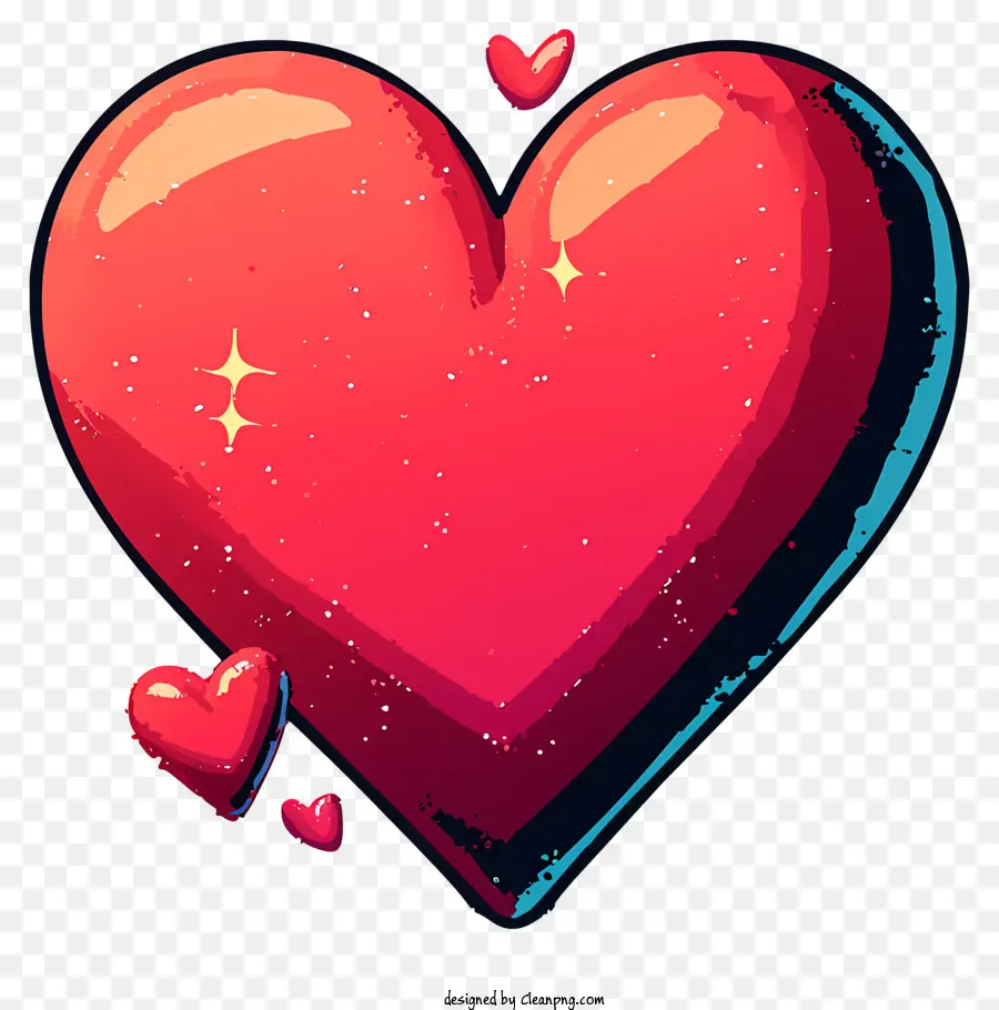 Düz Kalp Emoji，3d Kalp PNG