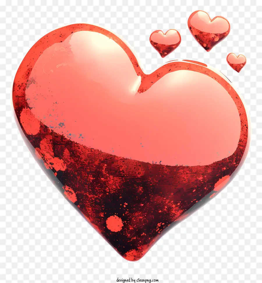 Gerçekçi Stil Kalp Emoji，Kırmızı Kalp PNG